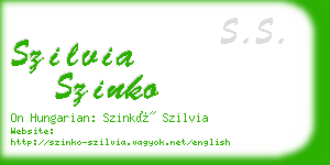szilvia szinko business card